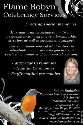 Flame Robyn Celebrancy Services – Robyn Baddley